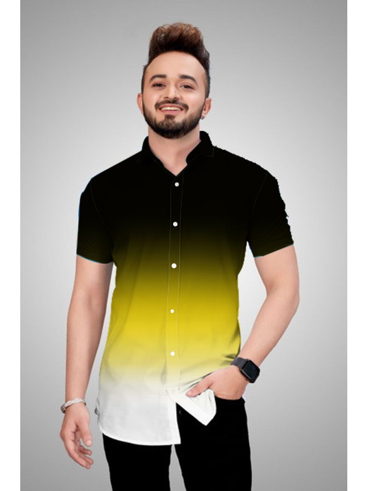     			colorwings Cotton Blend Regular Fit Dyed Half Sleeves Men's Casual Shirt - Yellow ( Pack of 1 )