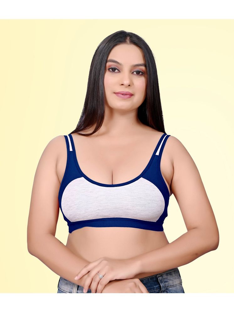     			haya fashion Blue Cotton Non Padded Women's Everyday Bra ( Pack of 1 )