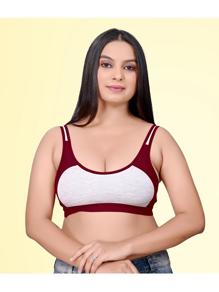     			haya fashion Maroon Cotton Non Padded Women's Everyday Bra ( Pack of 1 )