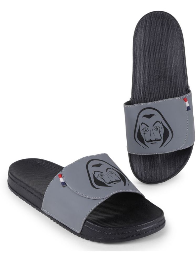     			CLOSHO Silver Men's Slide Flip Flop