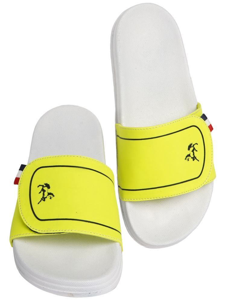     			CLOSHO Yellow Men's Slide Flip Flop