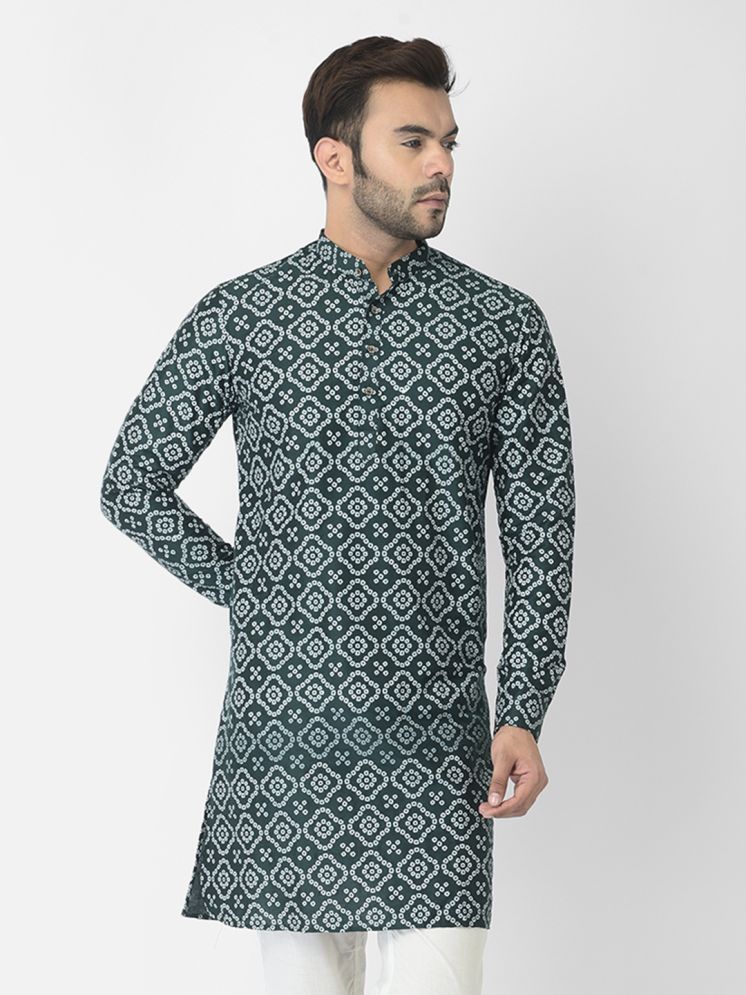     			Deyann Green Cotton Men's Regular Kurta ( Pack of 1 )