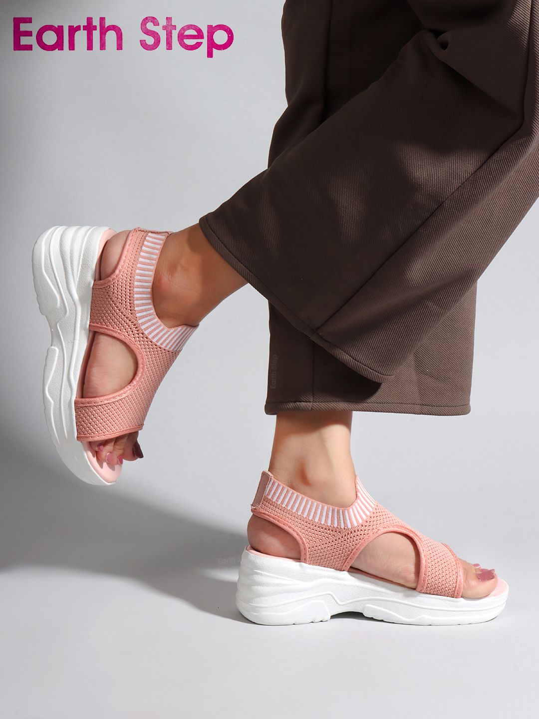     			Earth Step Pink Floater Sandals