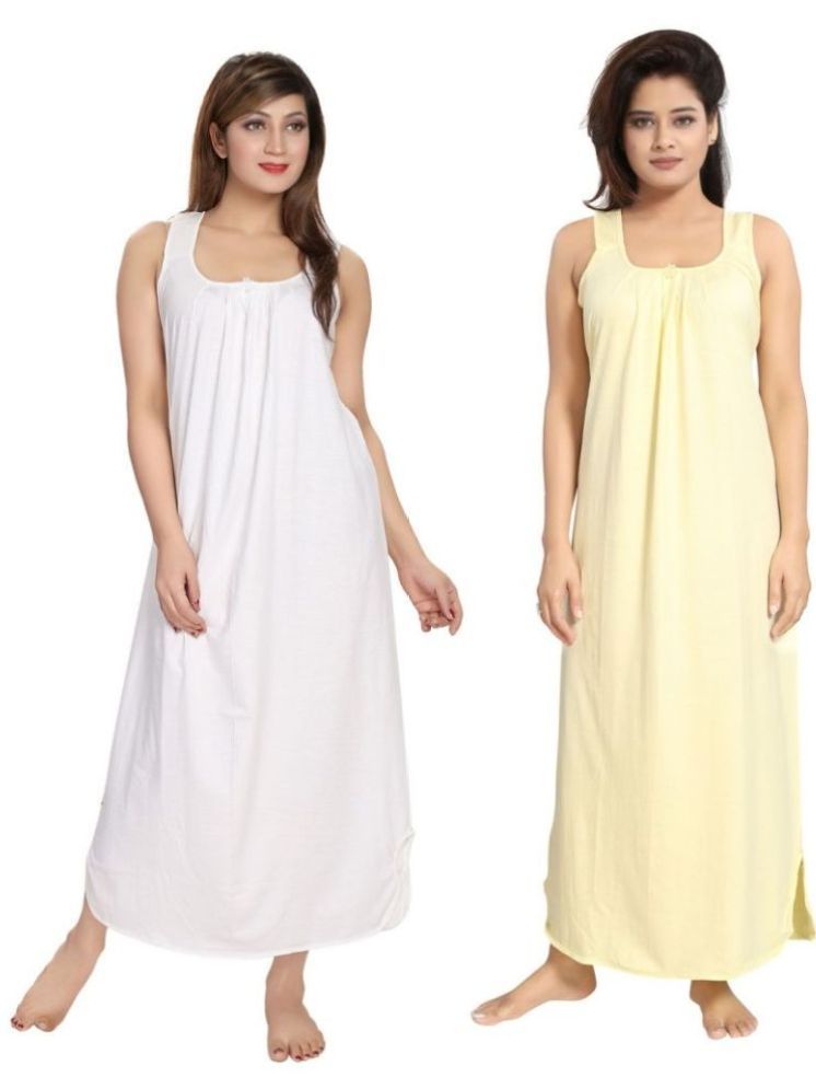     			INNER BEATS Multicolor Cotton Blend Women's Nightwear Nighty & Night Gowns ( Pack of 2 )