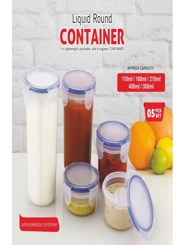     			KICHSTORE Plastic White Multi-Purpose Container ( Set of 5 )