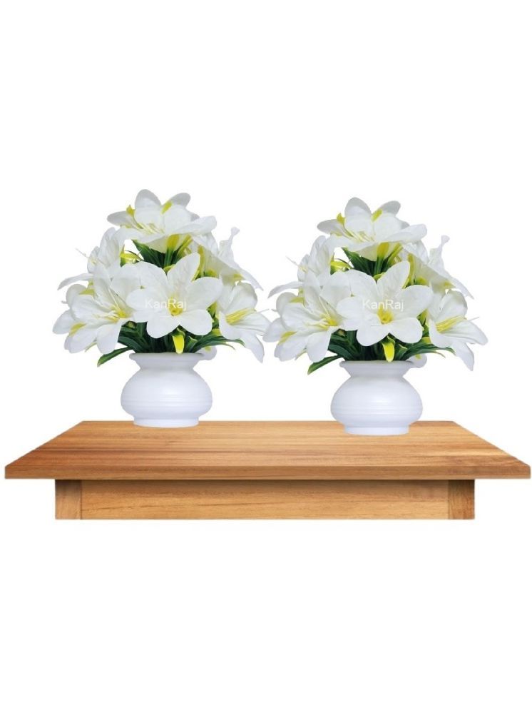     			KanRaj - White Wild Artificial Flower ( Pack of 2 )