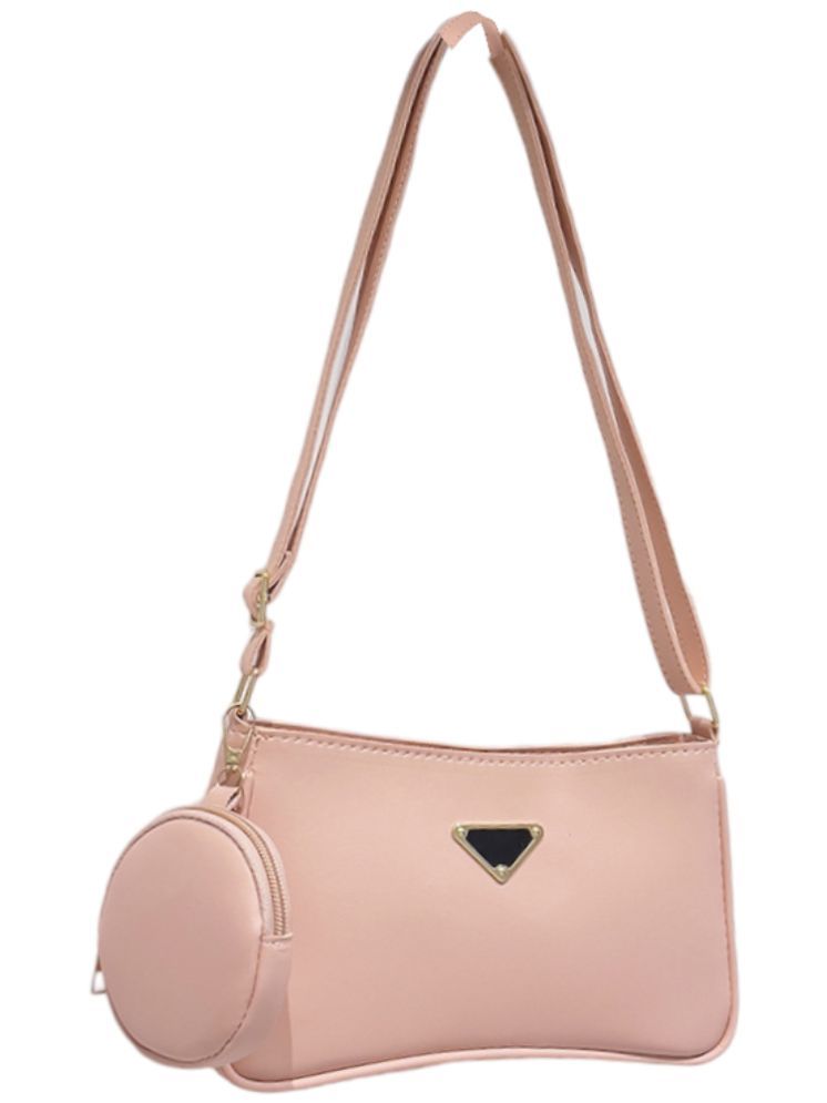     			Santorini Pink PU Sling Bag