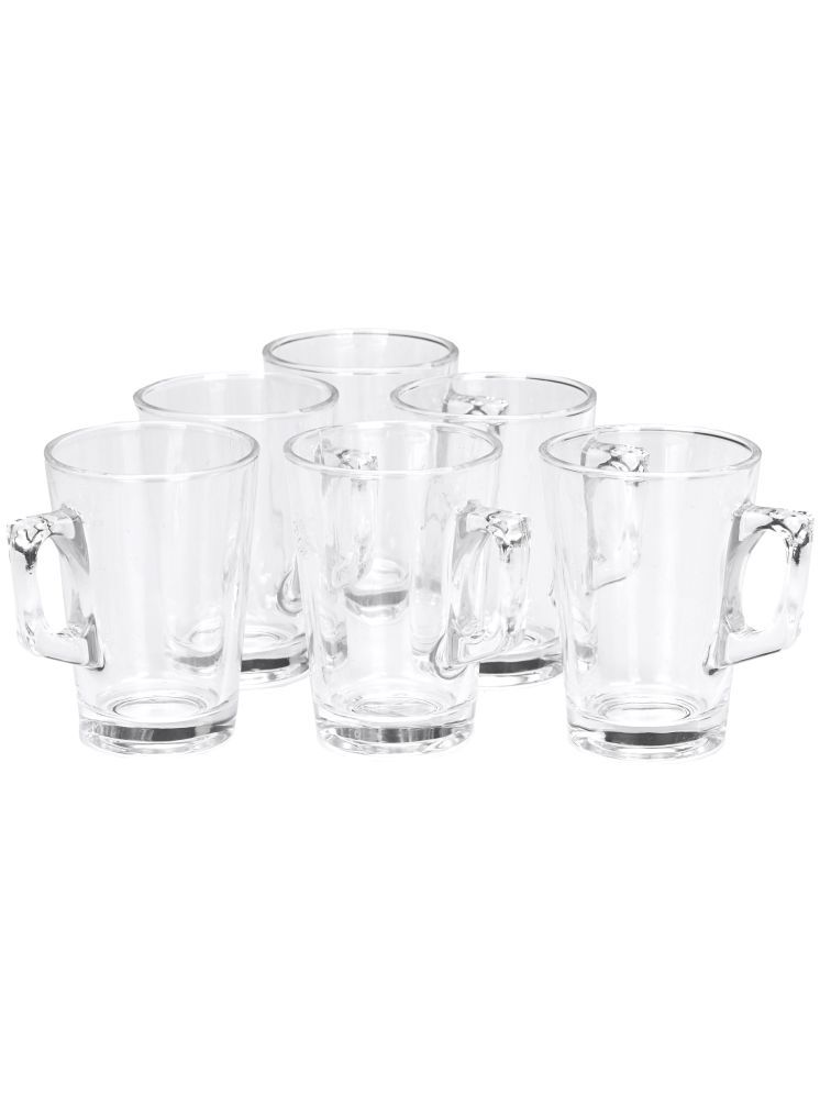     			Somil Glass Tea Cup Set Of 6  Floral Glass Tea Cup 100 ml ( Pack of 6 )