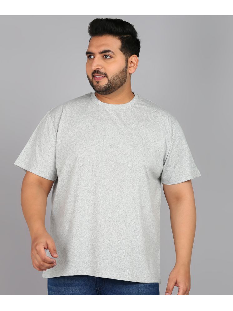     			XFOX Cotton Blend Regular Fit Solid Half Sleeves Men's Round T-Shirt - Grey ( Pack of 1 )