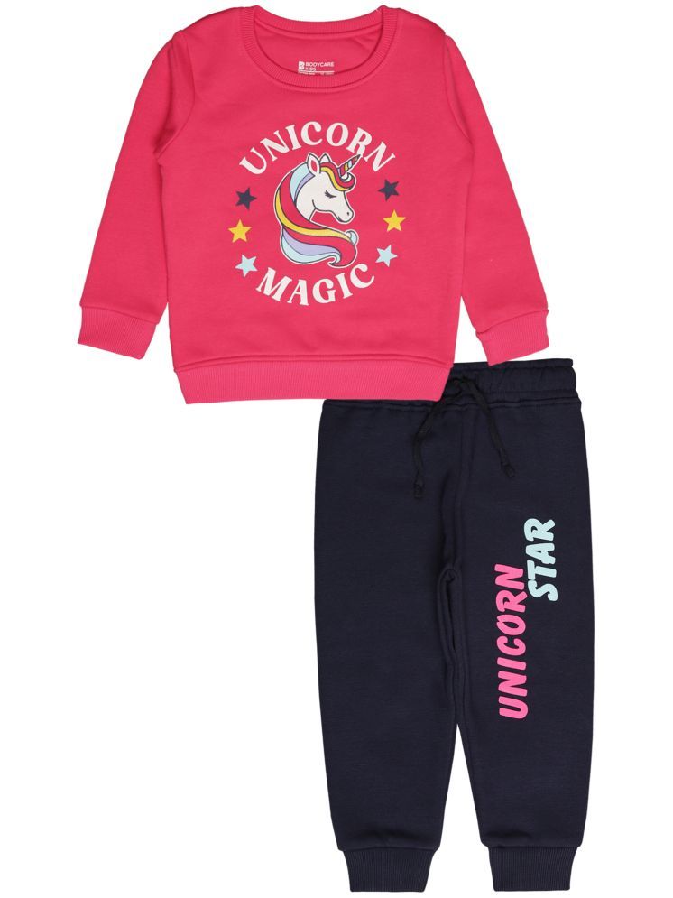     			Bodycare Multi Fleece Baby Girl Sweatshirt & Jogger Set ( Pack of 1 )