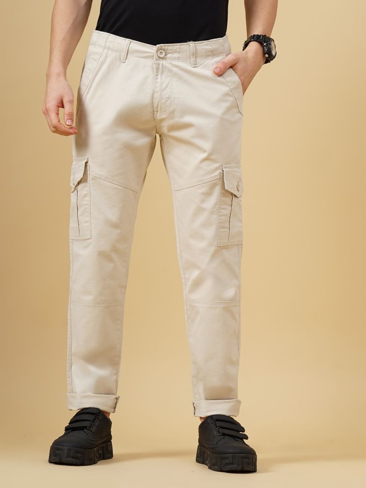     			Paul Street Slim Flat Men's Cargos - Off White ( Pack of 1 )