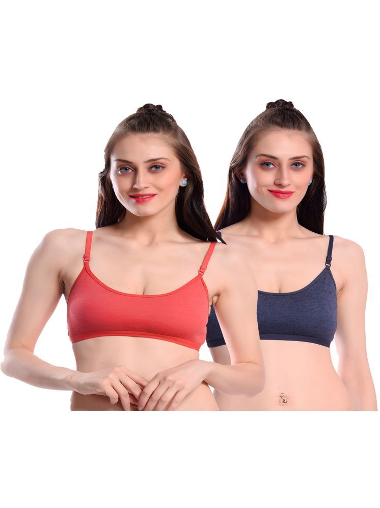     			Viral Girl Red Cotton Non Padded Women's Teenage Bra ( Pack of 2 )