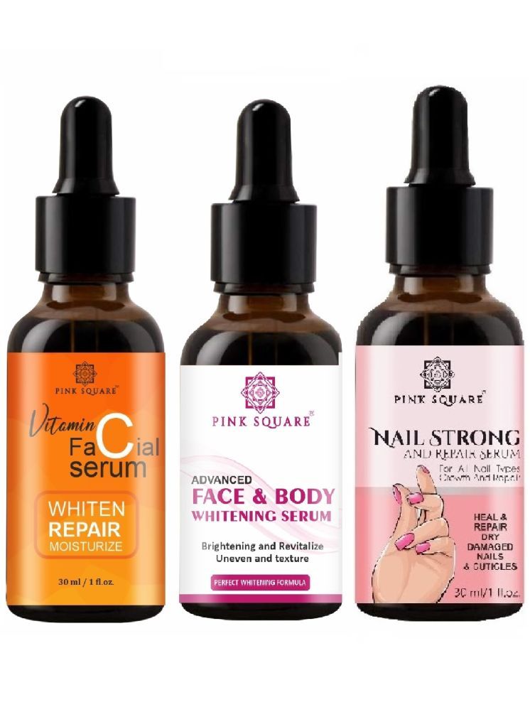     			Vitamin C Face Serum, Face and Body Whitening Serum & Nail Strong and Repair Seum (Each,30ml) Combo of 3