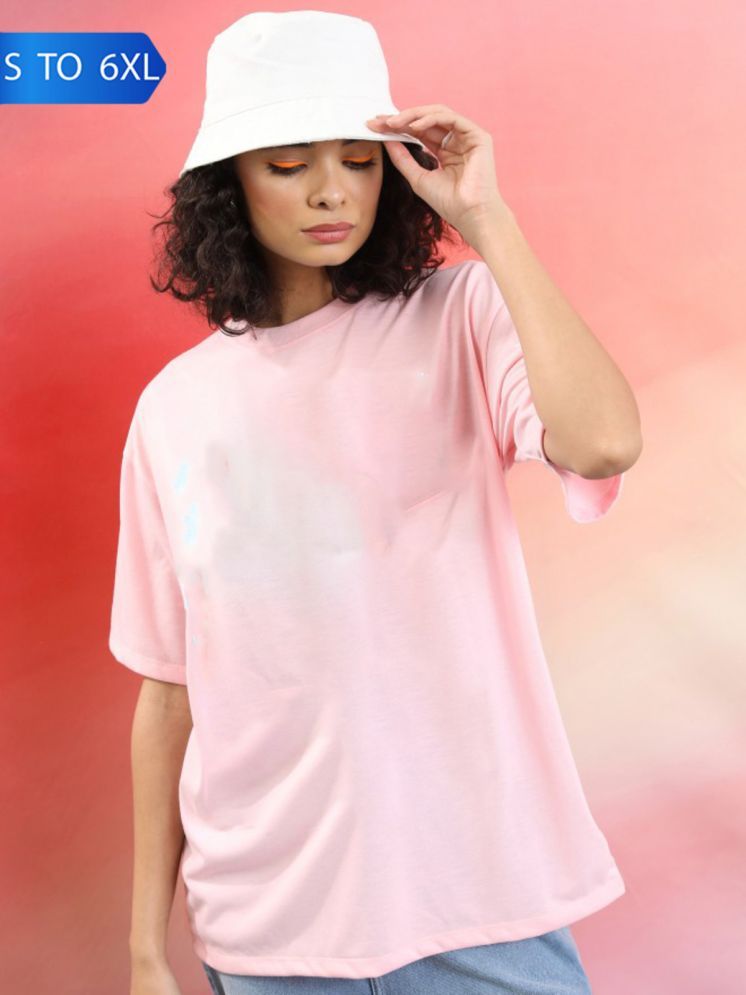     			curvy comfort Pink Cotton Women's T-Shirt ( Pack of 1 )