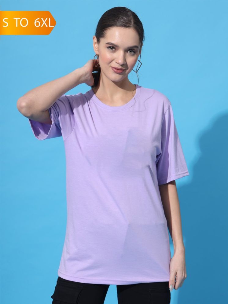     			plusperfaction Purple Cotton Women's T-Shirt ( Pack of 1 )