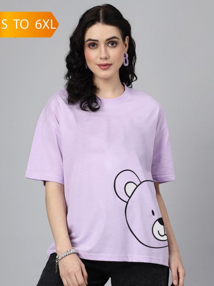     			plusperfaction Purple Cotton Women's T-Shirt ( Pack of 1 )