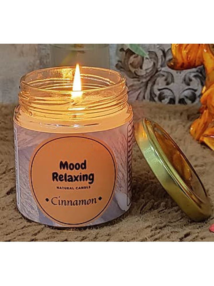     			Floish Multicolour Cinnamon Jar Candle 8 cm ( Pack of 1 )