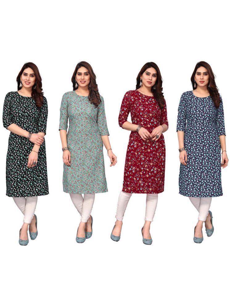     			KETAKI FASHION Crepe Printed Straight Women's Kurti - Multicolor7 ( Pack of 4 )