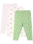 MINI KLUB Pack of 3 Baby Girls Cotton Legging ( Multi )