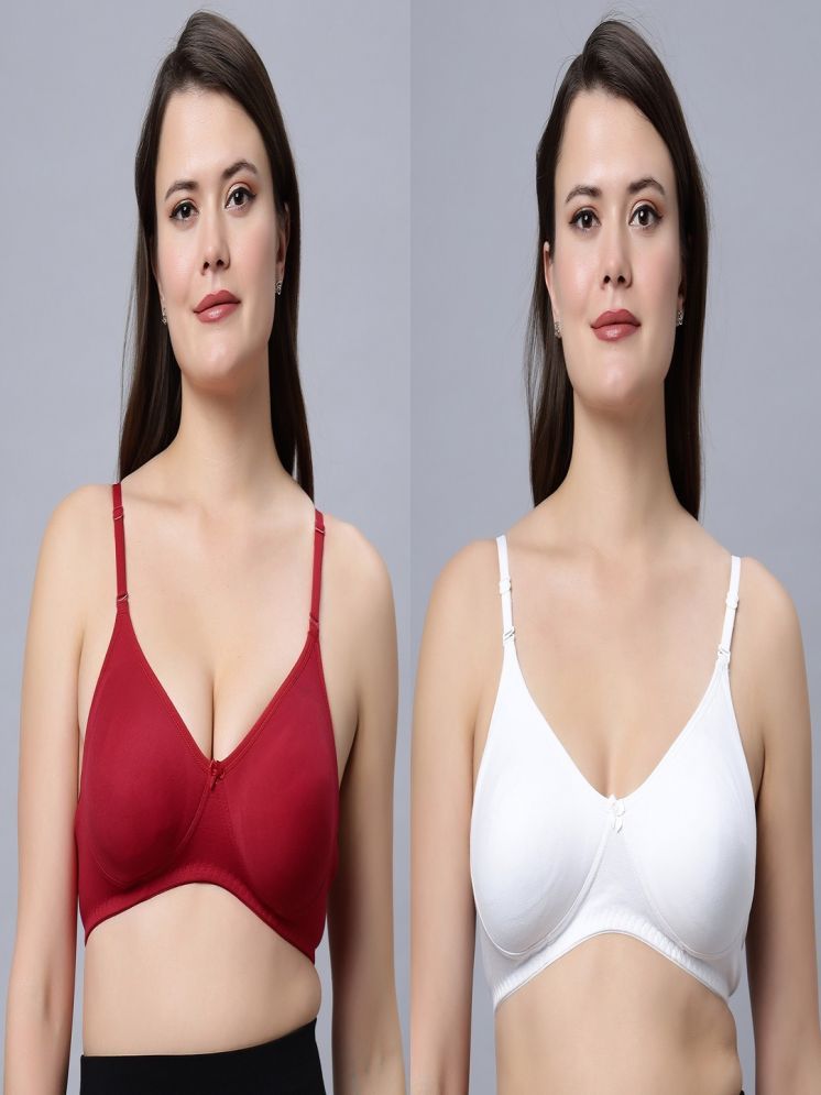     			IN CARE LINGERIE Multicolor Cotton Non Padded Women's T-Shirt Bra ( Pack of 2 )