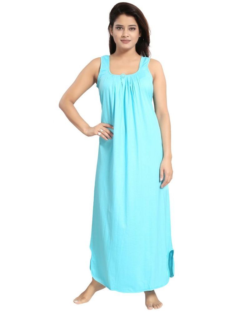     			INNER BEATS Multicolor Cotton Blend Women's Nightwear Nighty & Night Gowns ( Pack of 1 )