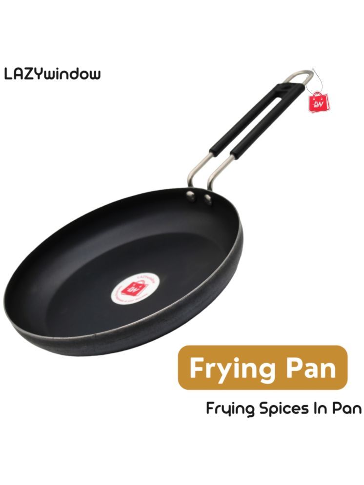     			LAZYWINDOW Tadka Pan Iron No Coating Fry Pan ( Pack of 1 )