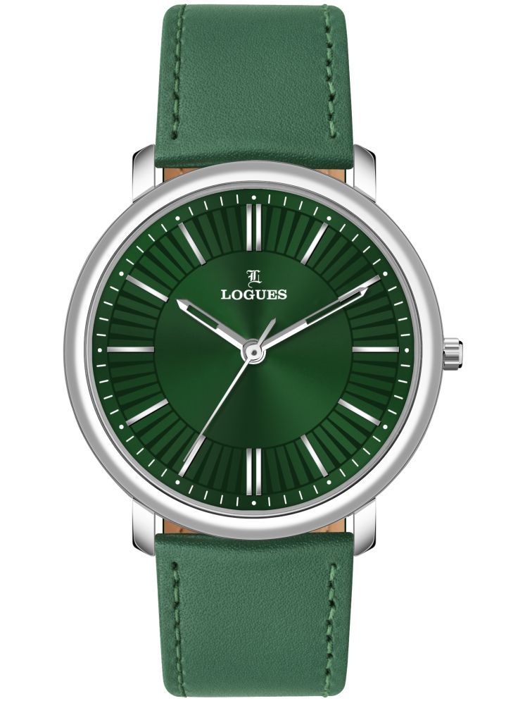     			LOGUES WATCHES Analog Green Dial Men'S Watch | G E 858 Sl-10 | 3 ATM Water Resistant