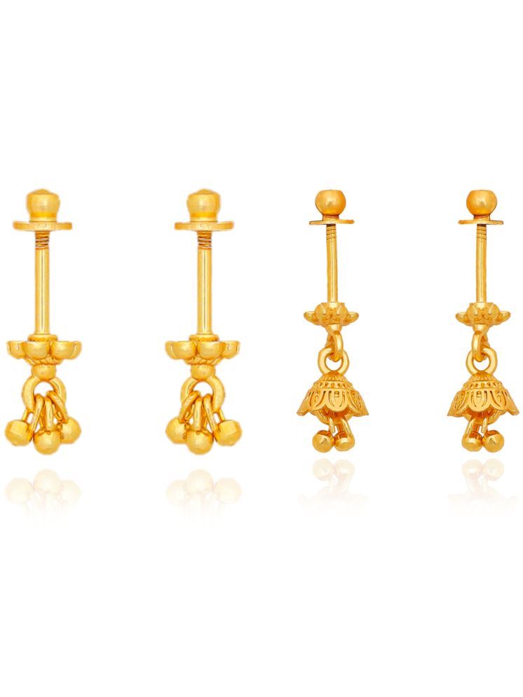     			LUV FASHION Gold EarCuff Earrings ( Pack of 2 )