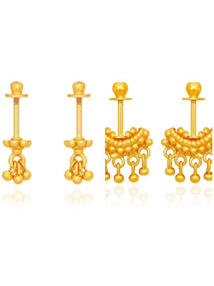     			LUV FASHION Gold EarCuff Earrings ( Pack of 2 )