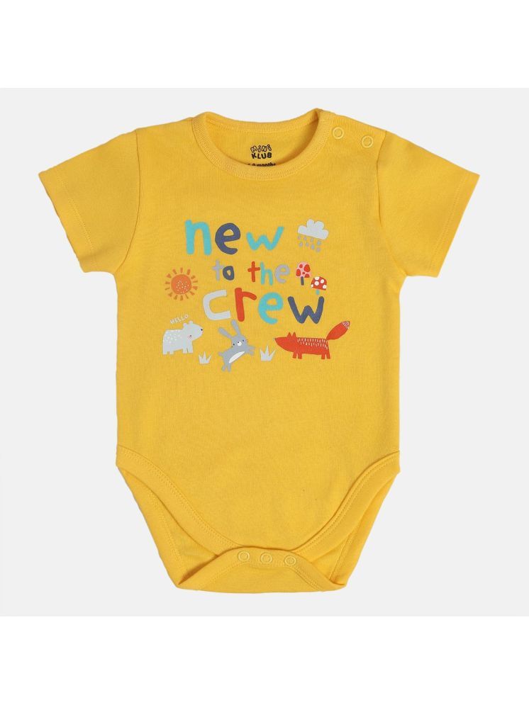     			MINI KLUB Pack of 1 Baby Boys Cotton Bodysuit ( Yellow )