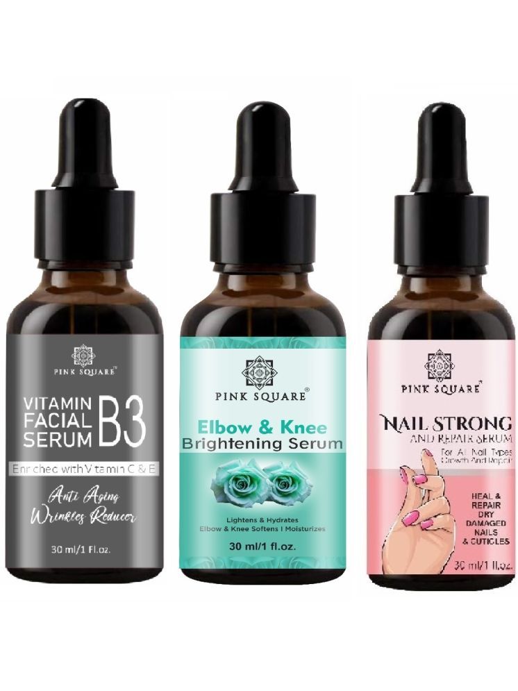     			Vitamin B3 Face Serum, Elbow and Knee Whitening Serum & Nail Strong and Repair Serum (Each,30ml) Combo of 3