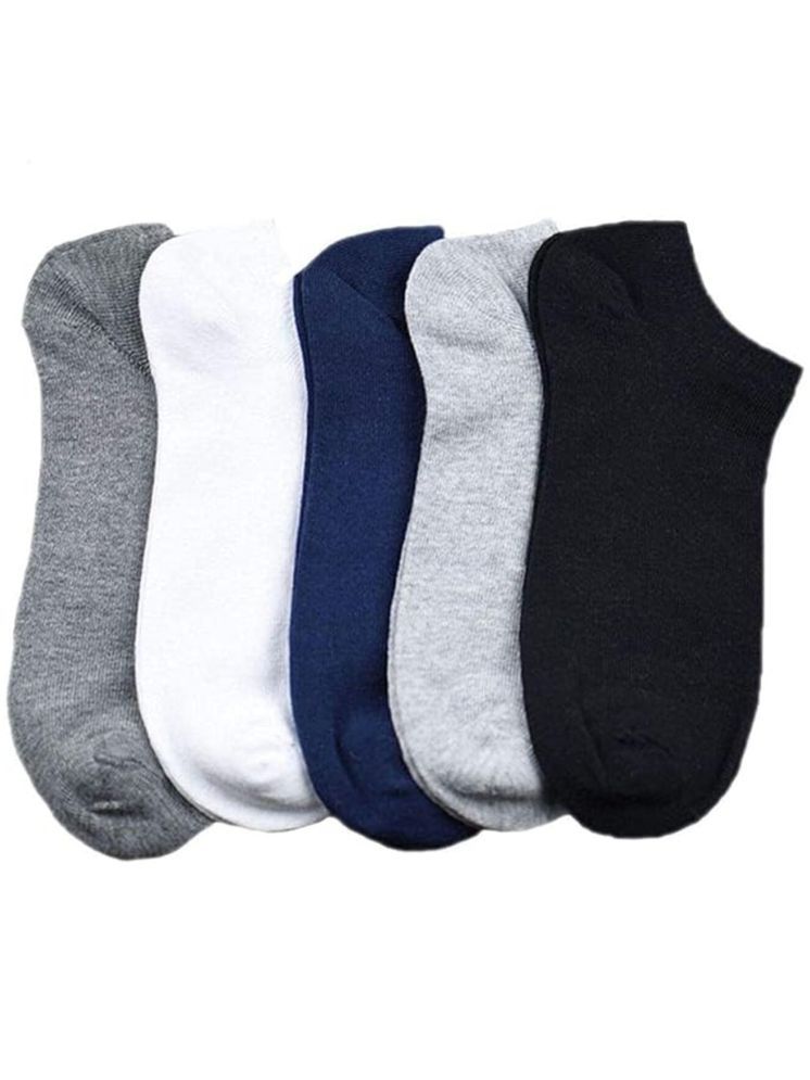     			hicode Cotton Blend Men's Solid Multicolor Low Cut Socks ( Pack of 5 )