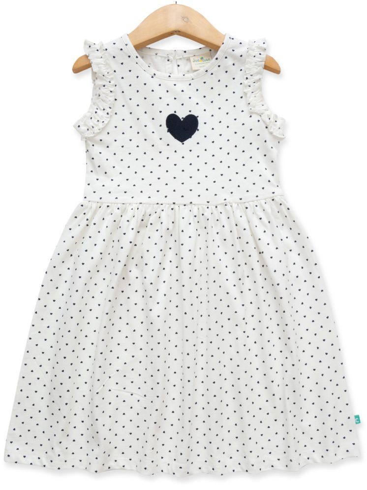     			Juscubs White Cotton Baby Girl Frock ( Pack of 1 )