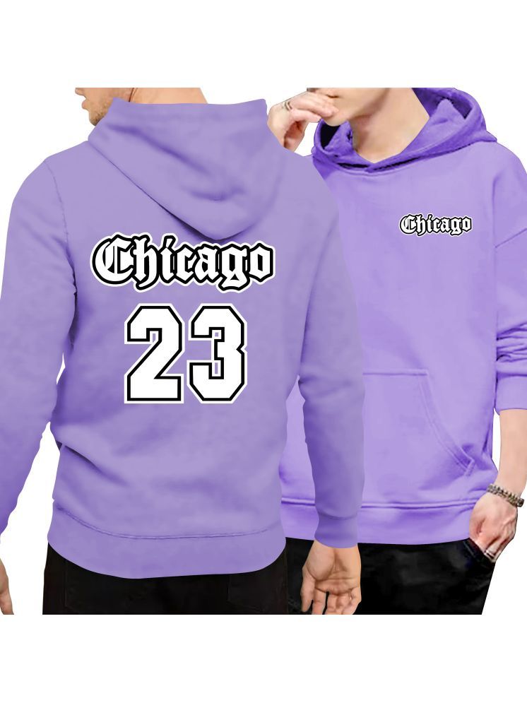     			fashion and youth Cotton Blend Hooded Men's Sweatshirt - Purple ( Pack of 1 )