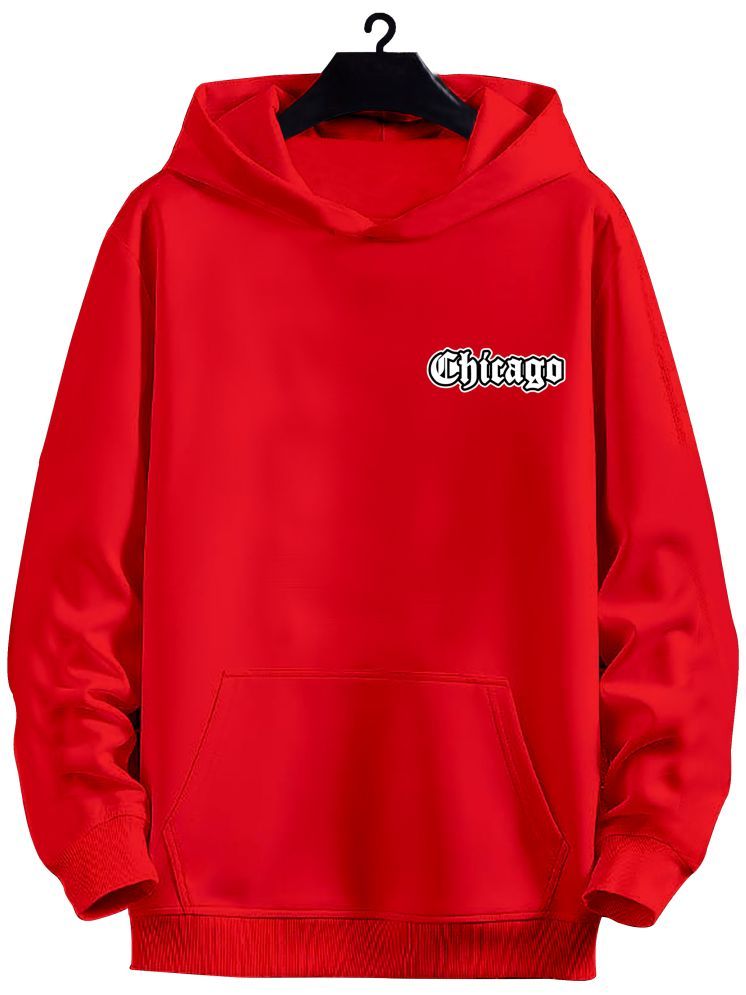     			fashion and youth Cotton Blend Hooded Men's Sweatshirt - Red ( Pack of 1 )