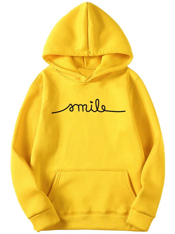     			fashion and youth Cotton Blend Hooded Men's Sweatshirt - Yellow ( Pack of 1 )