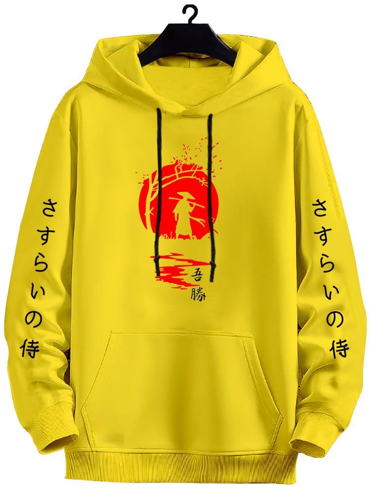     			fashion and youth Cotton Blend Hooded Men's Sweatshirt - Yellow ( Pack of 1 )