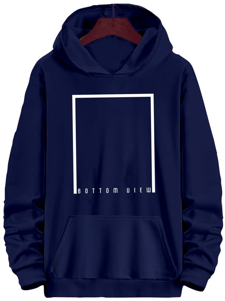     			fashion and youth Cotton Blend Hooded Men's Sweatshirt - Navy ( Pack of 1 )