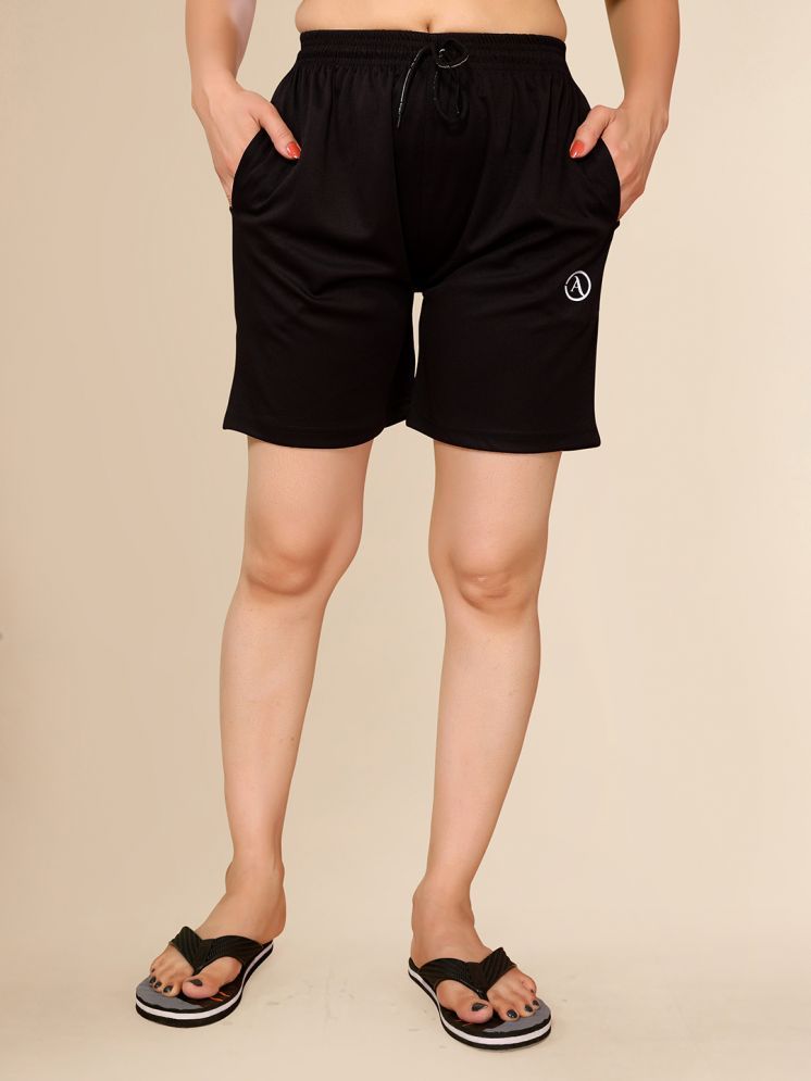     			Anand Polyester Skorts - Black