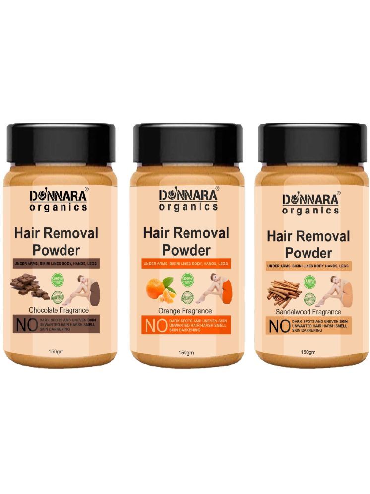     			Donnara Organics Natural Hair Removal Powder for Men & Women 150 ( Pack of 3 )