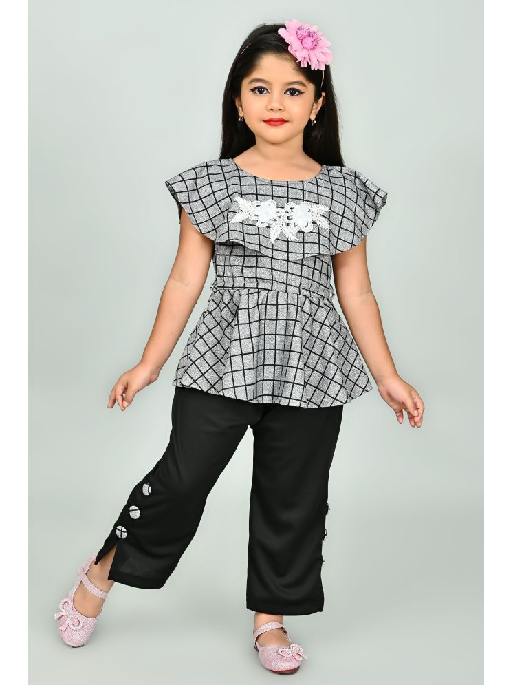     			JCT DRESSES Pack of 1 Girls Crepe Tunic With Pants ( Grey )