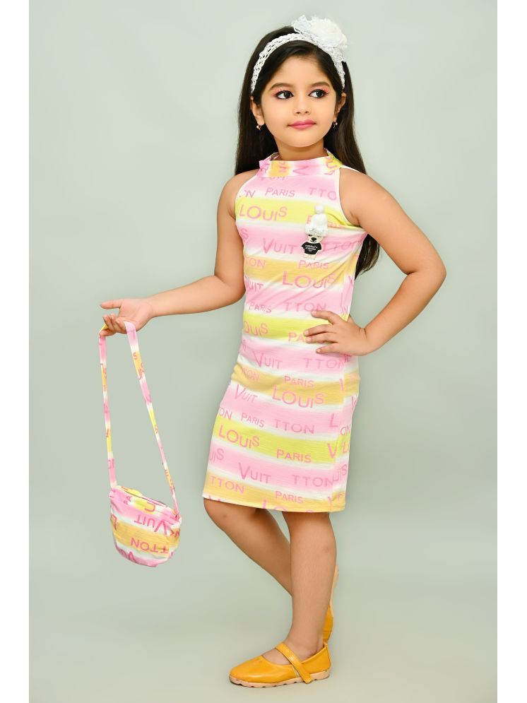     			JCT DRESSES Crepe A-line Dress For Girls ( Pack of 1 , Multi )