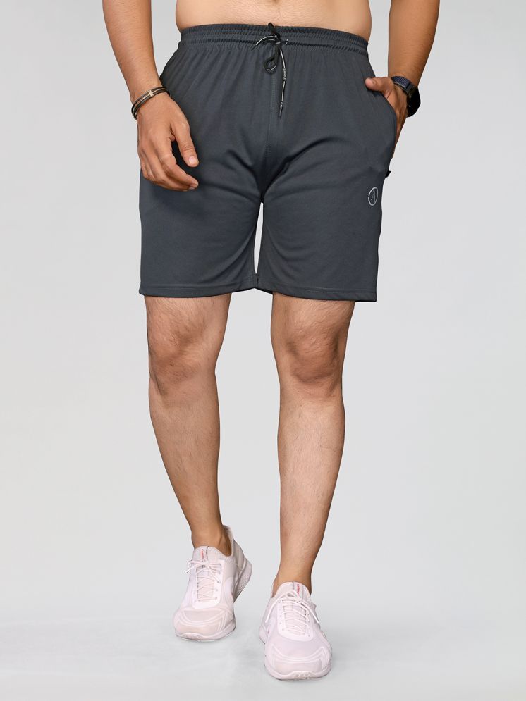     			Kashvi Grey Polyester Men's Shorts ( Pack of 1 )