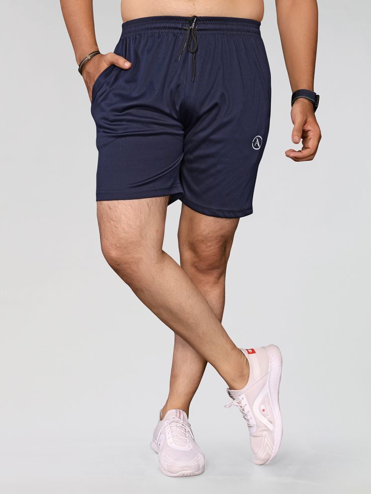     			Kashvi Navy Blue Polyester Men's Shorts ( Pack of 1 )