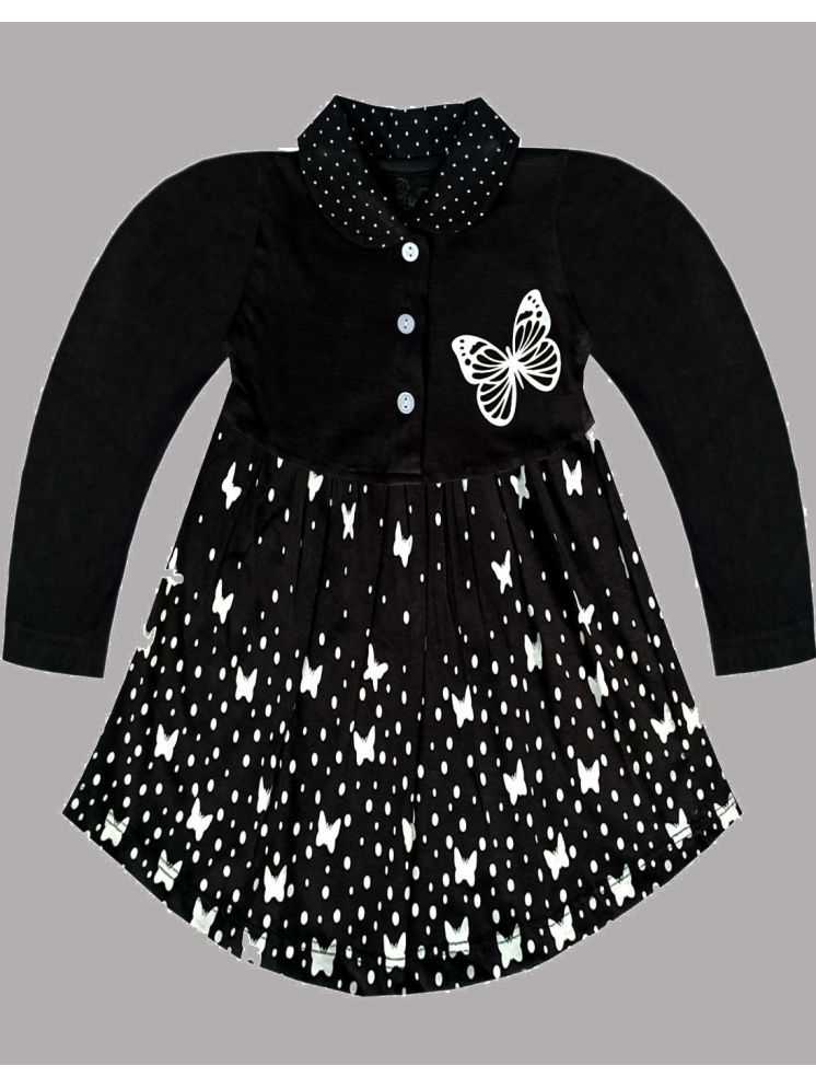     			KidzzCart Black Cotton Baby Girl Frock ( Pack of 1 )