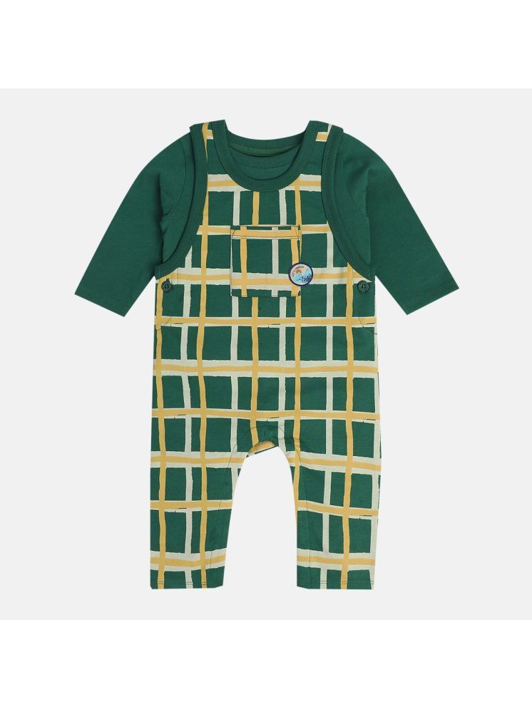     			MINI KLUB Green Cotton Baby Boy Dungaree Sets ( Pack of 1 )