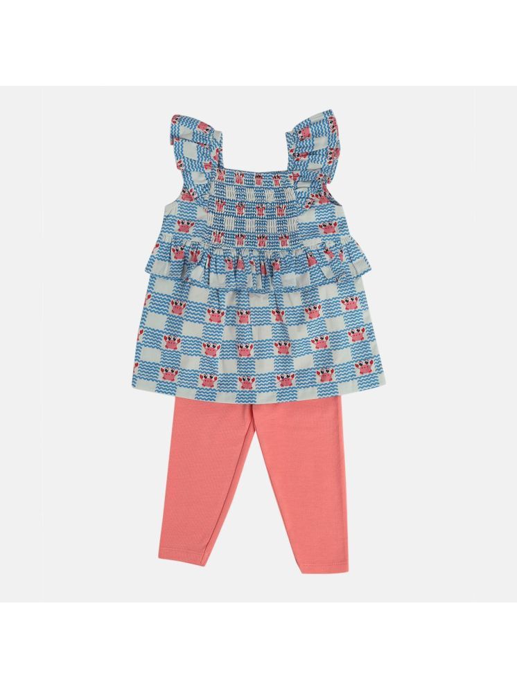     			MINI KLUB Multi Cotton Baby Girl Top & Trouser ( Pack of 1 )