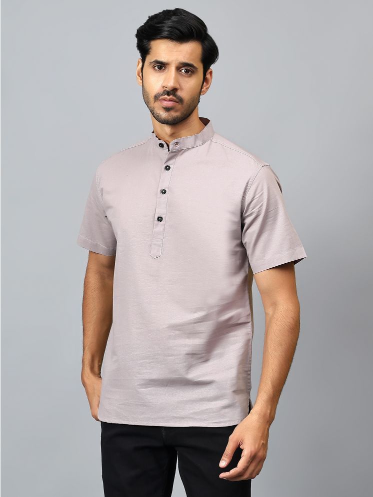     			Yugnik Grey Cotton Men's Regular Kurta ( Pack of 1 )