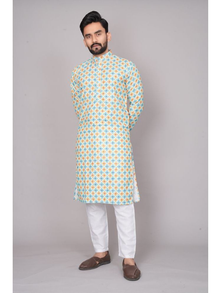     			colorwings Green Cotton Blend Men's Regular Kurta ( Pack of 1 )