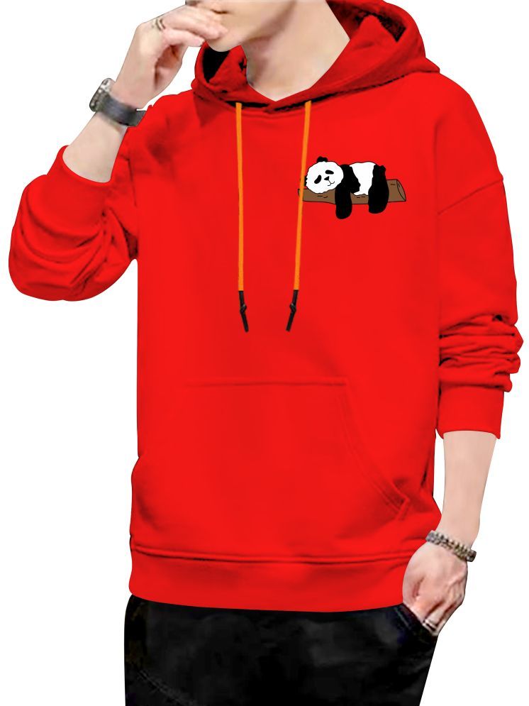     			fashion and youth Cotton Blend Hooded Men's Sweatshirt - Red ( Pack of 1 )